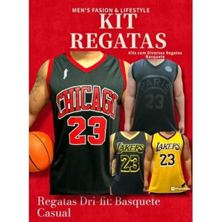 Kit Camisetas Regatas Masculinas Dri-fit - Basquete - Treino - Academia - Laser - Verão em Oferta na Shopee