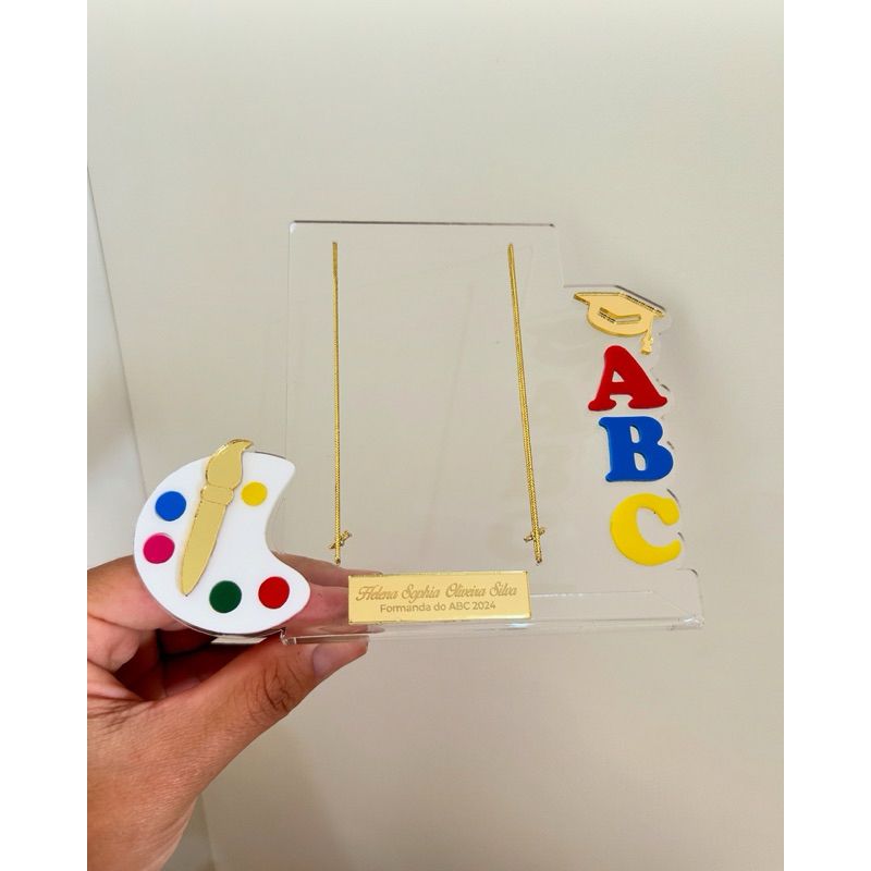 kit com 10 porta retrato abc.