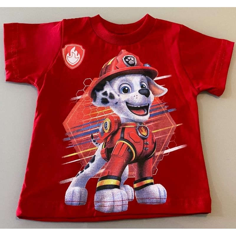 Camiseta Infantil Patrulha Canina Manga Curta 100% Algodão em Oferta na Shopee