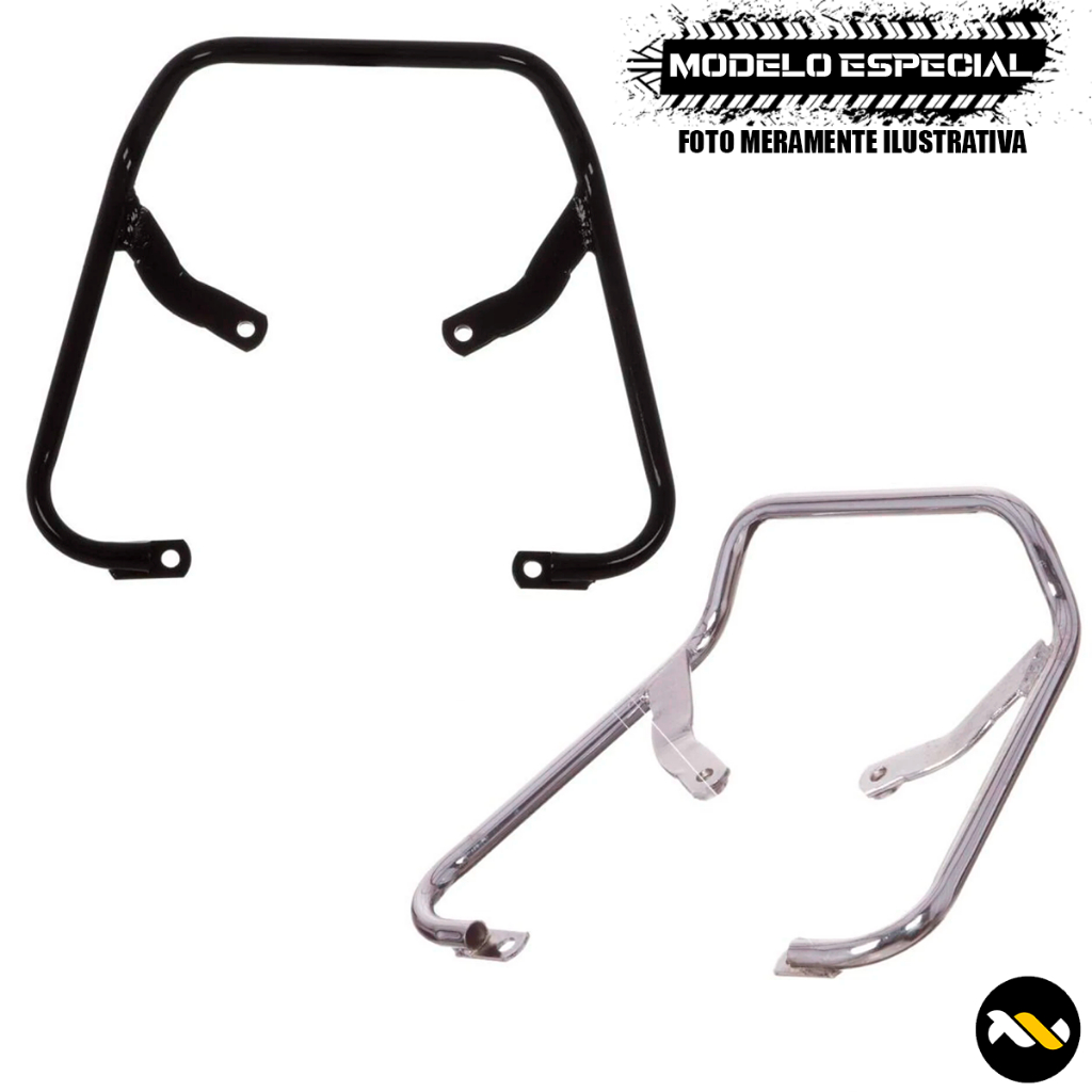 Alça Modelo ESpecial Compativel Com Nx 400 Falcon Preto e Cromado Pro Tork