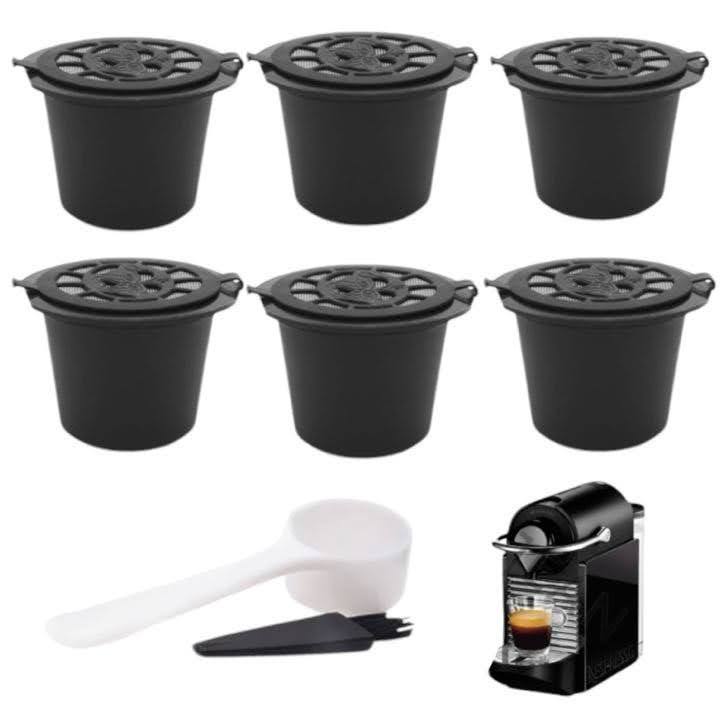 Kit 6 Cápsula Nespresso Reutilizável Cafeteira Café Coffee Promoção Envio Imediato Pronta Entrega Economia
