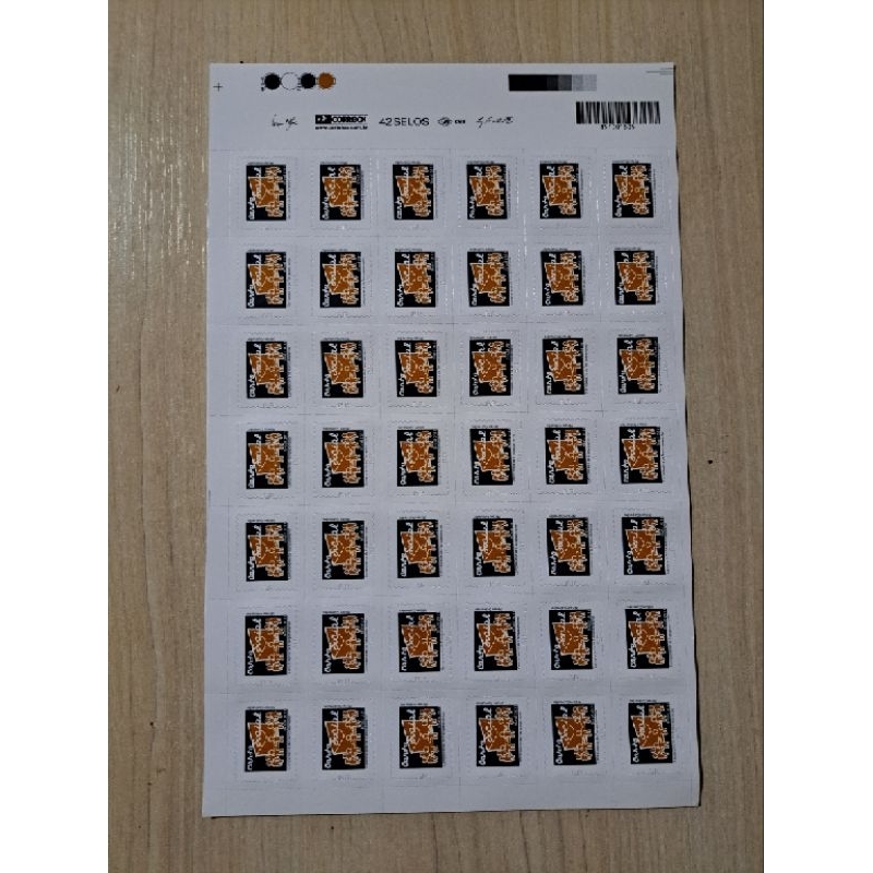 Selo Carta Social (folha com 42 selos)