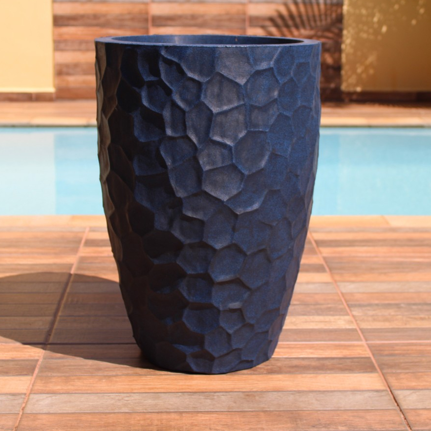 Vaso Para Plantas Decorativo Grande Estilo Pedra de Polietileno Moderno Luxo