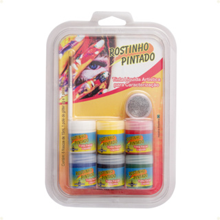 Rostinho Pintado Tinta Facial C/6 Cores Aprendendo A Pintar em Oferta na Shopee