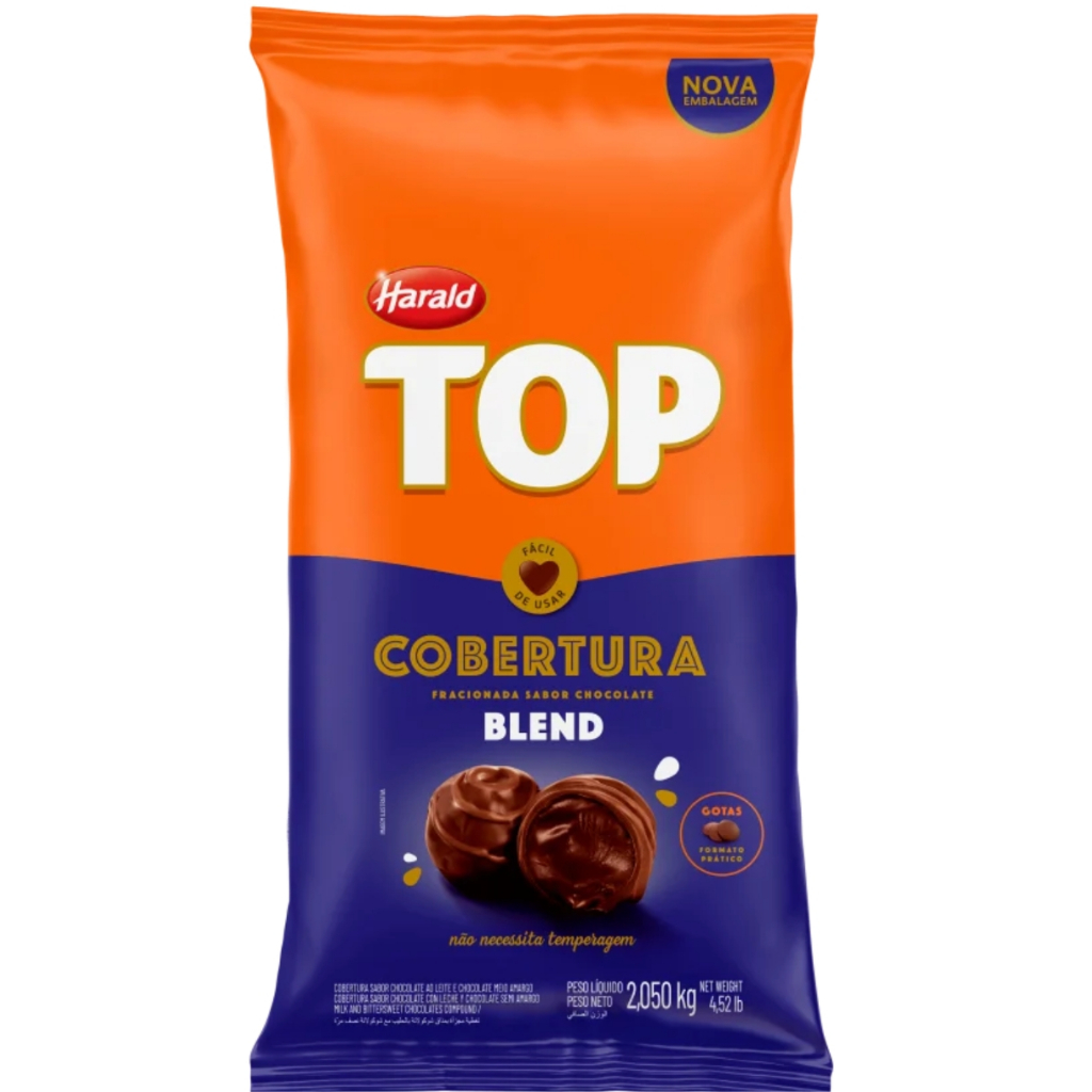Gotas De Chocolate Cobertura Top Blend 2,05kg Harald em Oferta na Shopee