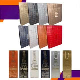 Sacola Papel Para Presente Luxo Bolsa Embalagem Colorida Aniversário em Oferta na Shopee