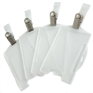 Porta Crachá Rigido Modelo Vertical e Horizontal + Presilha Jacaré com Alça Leitosa - diversas quantidades em Oferta na Shopee