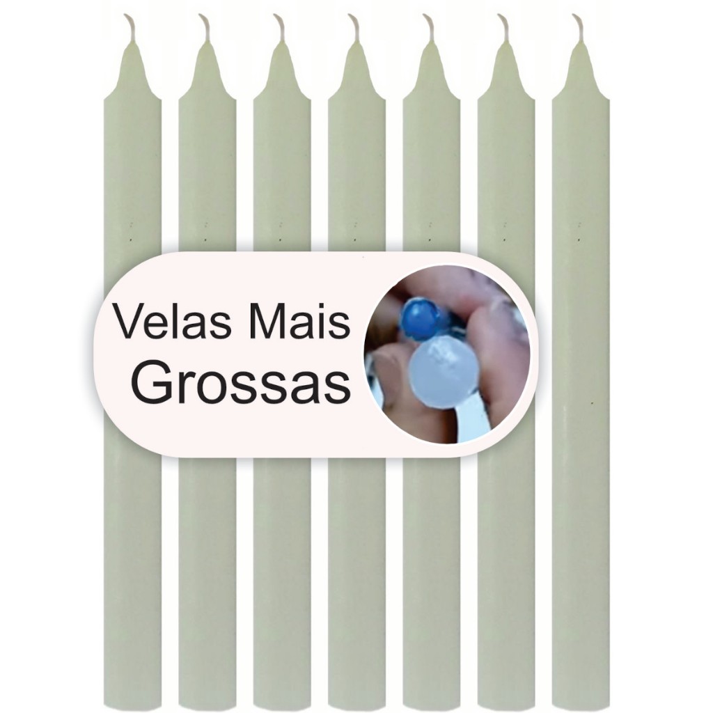 Velas Palito Branca 50 unidades - 18cm de altura