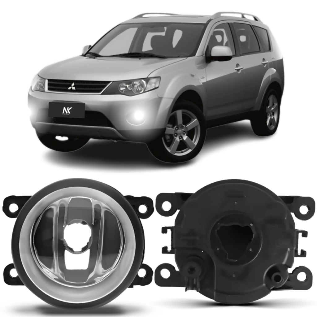 Farol Milha Mitsubishi Outlander 2007 2008 2009 2010 2011 em Oferta na Shopee