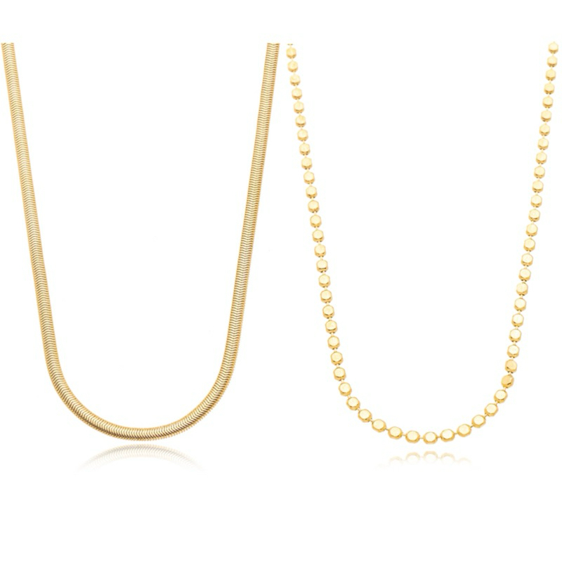 Mix colar malha P e colar diamantado