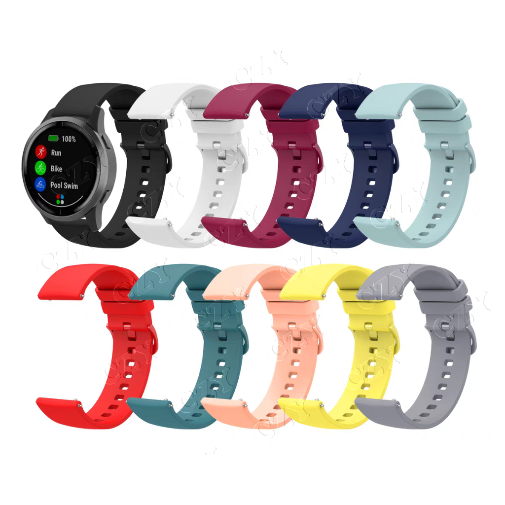 CZY Pulseira 20mm 22mm Silicone Esportiva Bip, Bip Lite, Bip S, Amazfit Gts, Amazfit Gtr 42mm, Galaxy 42mm em Oferta na Shopee