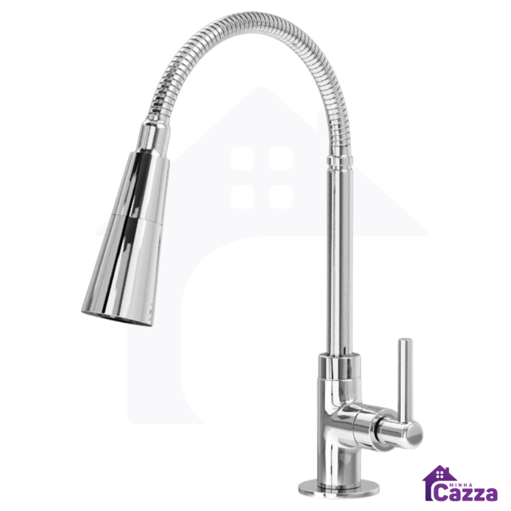Torneira Para Cozinha C/ Duplo Jato De Mesa ou Bancada Mesa Pia Flexível Área Gourmet — imagem 2 de 2