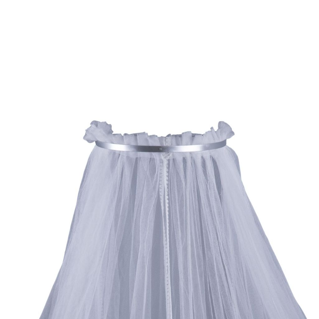 Kit Dossel Mosquiteiro Parede Quarto Infantil Bebe Menino Menina Berço Americano Nacional Liso Prata