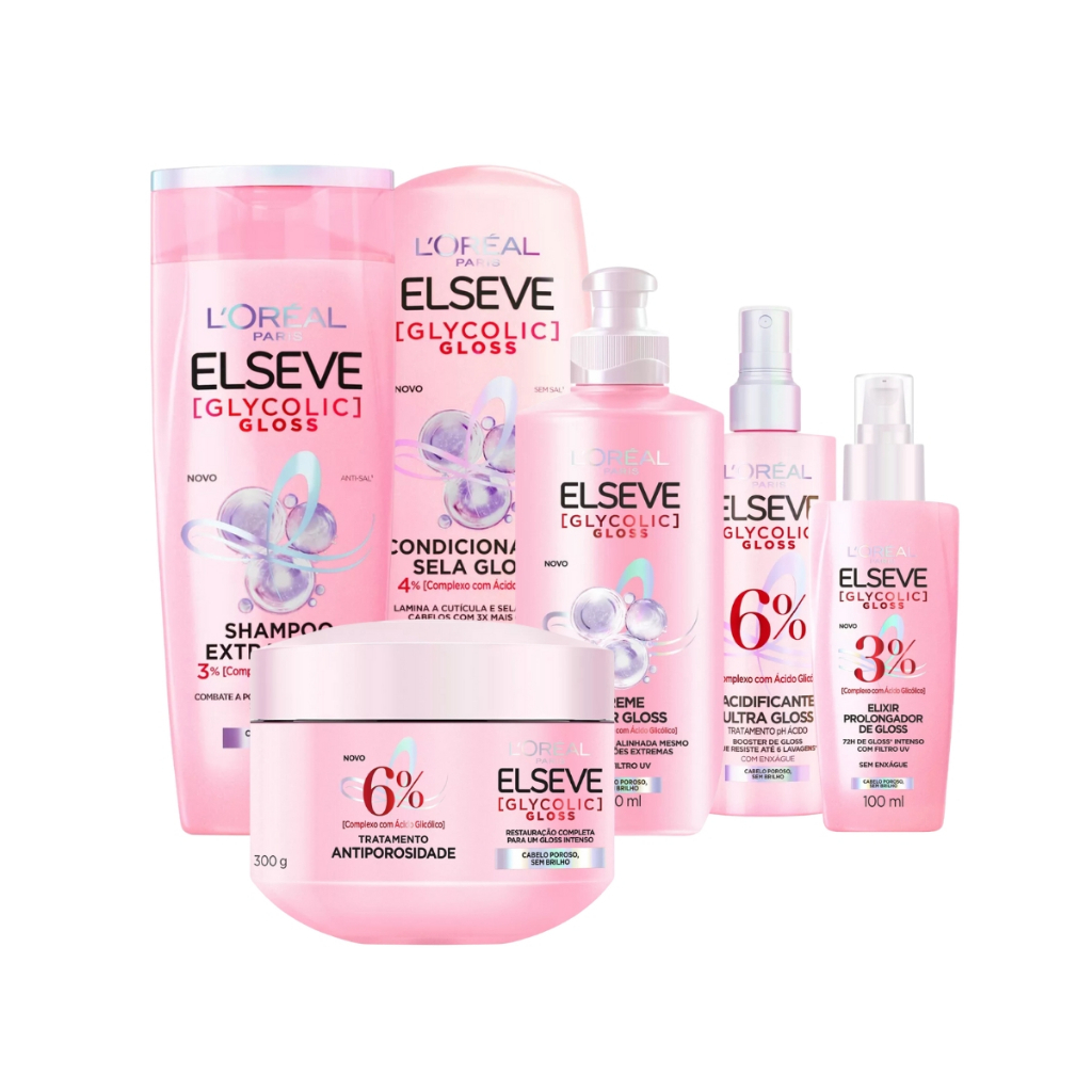 Kit L'Oréal Paris Elseve Glycolic Gloss - Beauty