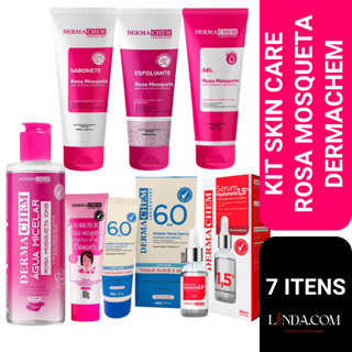 KIT SKIN CARE ROSA MOSQUETA HIDRATANTE (PELE SECA/SENSÍVEL/ROSÁCEA) - DERMACHEM em Oferta na Shopee