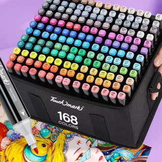 100 / 120/168 Cores touch marker Caneta Marcadora Com Ponta Dupla/Pintura De Arte/Aquarela/Material Escolar/Escritório em Oferta na Shopee