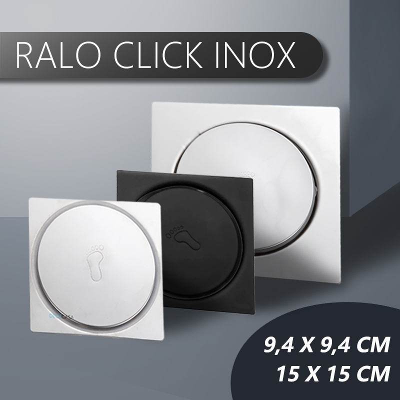 Ralo Click Inteligente 9,4x9,4 cm/10x10 cm/15x15 cm Cromado Preto Dourado Inox Piso Banheiro Quadrado em Oferta na Shopee