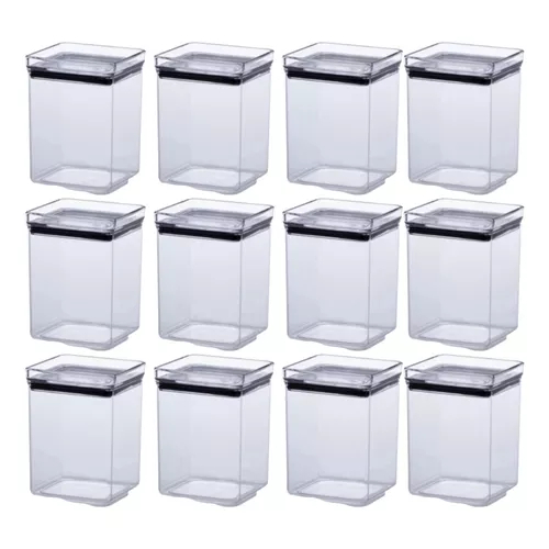 Jogo 12 Unidades Mini Pote Hermético 180 Ml Para Tempero