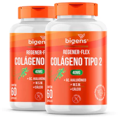 KIT C/ 2X BIGENS REGENER FLEX COLÁGENO TIPO II 60 CAPS
