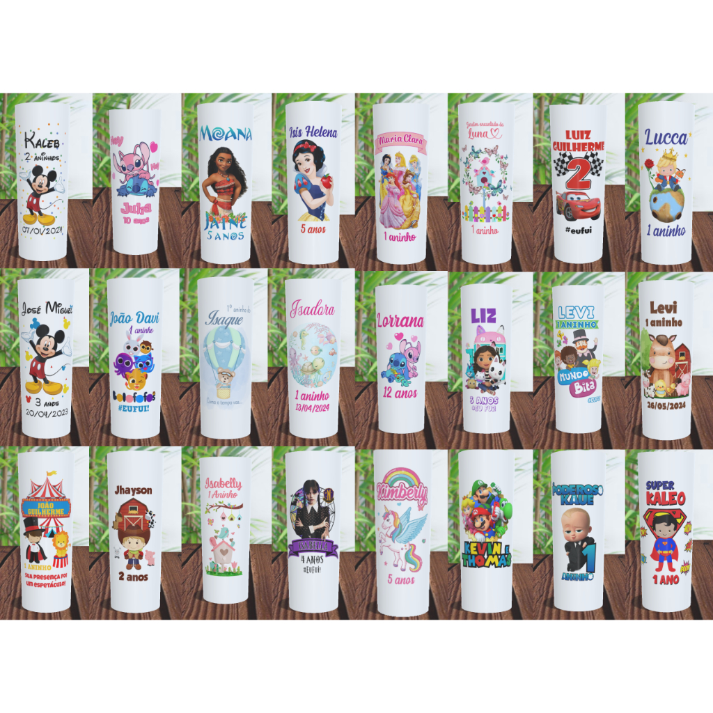 KIT 300 Copos LongDrink Lembrancinha Personalizada EVENTO FESTA ANIVERSARIO (Fazemos TODOS OS TEMAS)