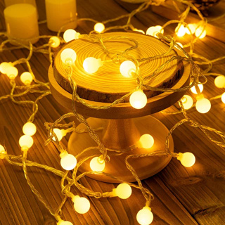 Cordão Luminoso Plástico 20 Bolinhas De LED 3 Metros Decorativo Pilha em Oferta na Shopee