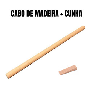 Cabo De Madeira Eucalipto Ancinho Enxada Cavadeira 1,20 Metros Multiuso Com Cunha - Promoção em Oferta na Shopee