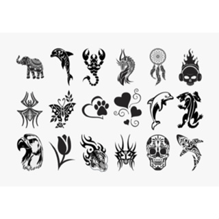 36 tatuagens temporárias tribal feminina masculina 4x5cm em Oferta na Shopee