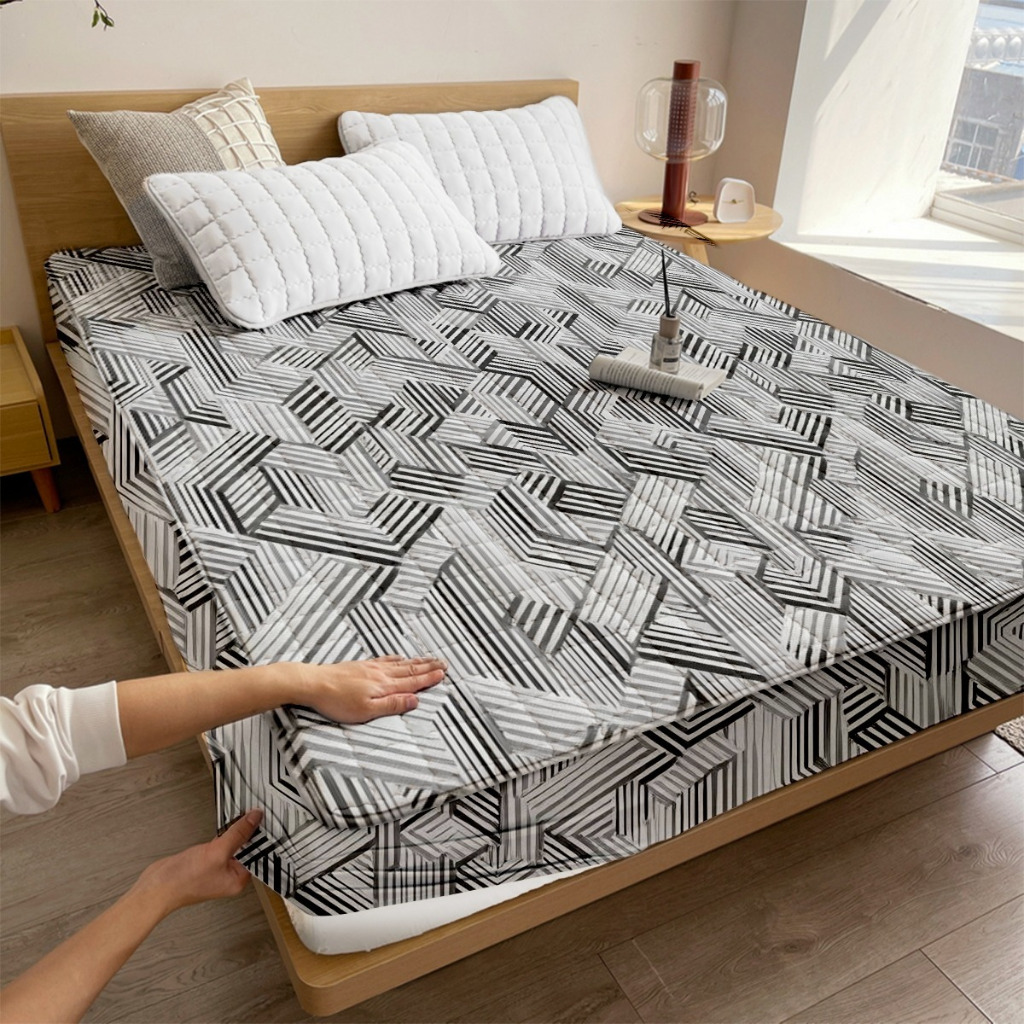 Protetor para Colchão Lençol Impermeável Estampas Variadas Em Tecido Matelado Com Toque Silencioso