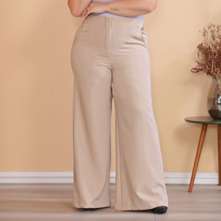 Calça Alfaiataria Moda Feminina Pantalona Plus Size em Oferta na Shopee