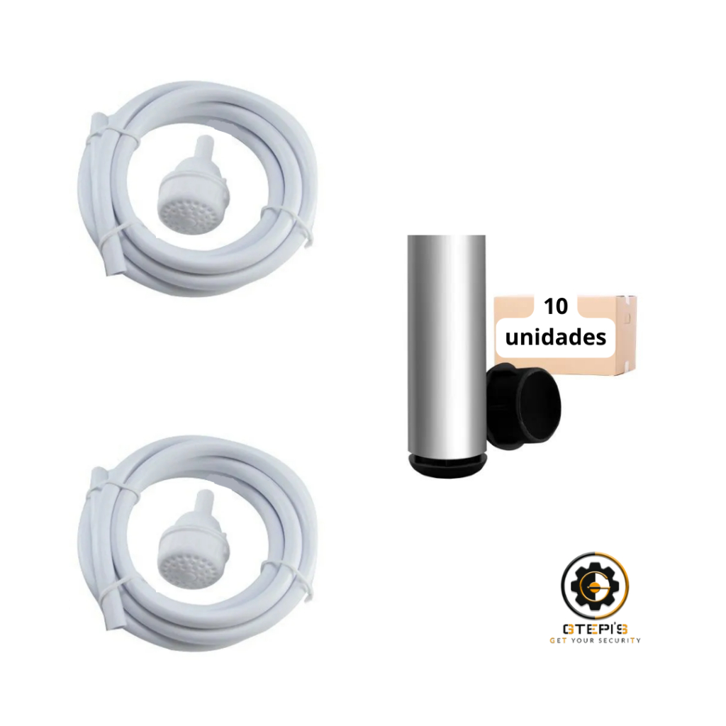 Kit Chuveirinho: 2x Mangueiras 2,5m com Chuveirinho + 10x Ponteiras 3/4