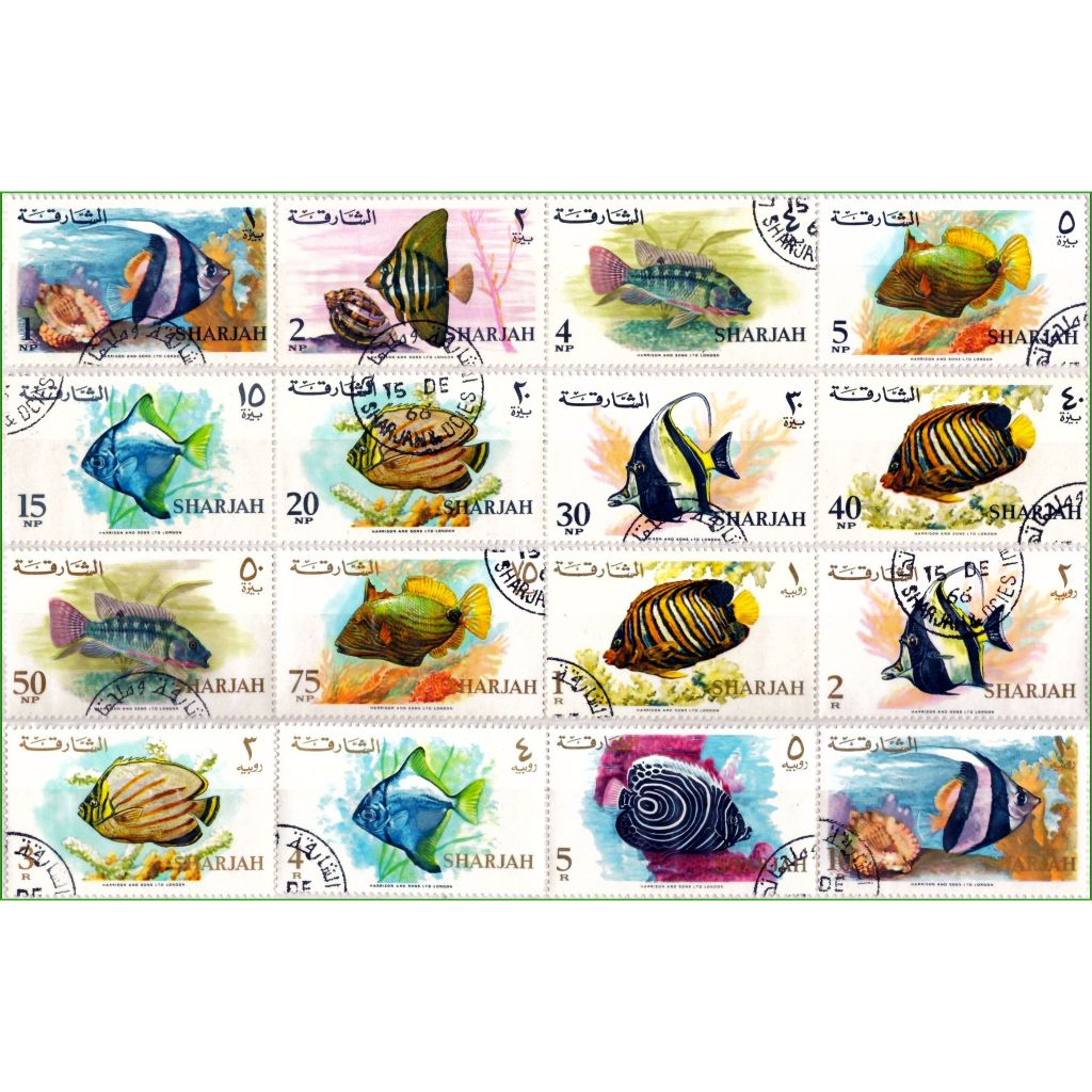 Sharjah - Peixes - 1966 - GP19201 - Filatelia - Selos