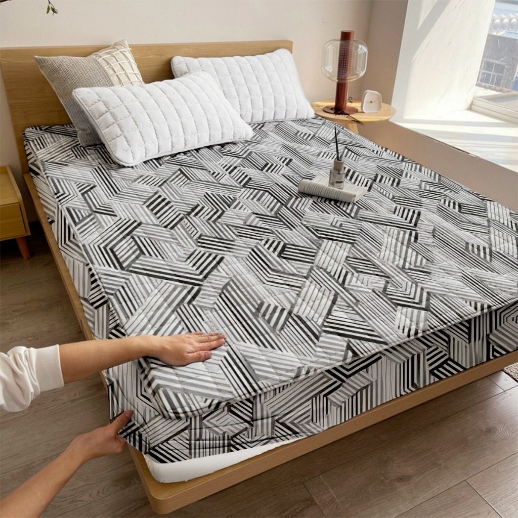 Protetor Impermeável Capa Para Colchão Com Elástico Solteiro Casal Queen  e King Matelado Estampado