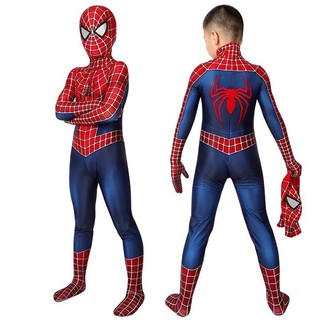 Fantasia Crianças Homem Aranha Clássico Tobey com Lentes Acrílico Infantil Para Traje Fes…