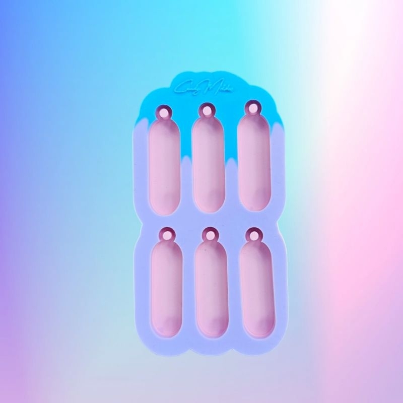 Molde de Silicone Tag Arredondado Pequeno 4cm artesanato resina epóxi