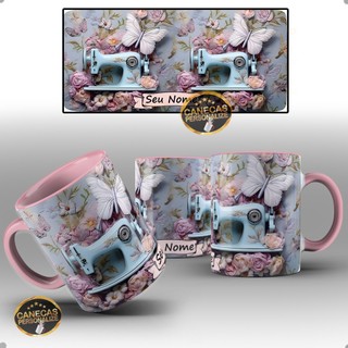 Caneca Xicara Costureira 3d - Cerâmica 325ml em Oferta na Shopee