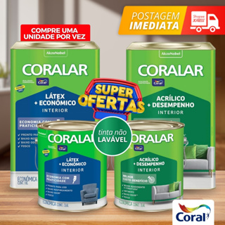 Tinta Parede Branco / Branco Gelo Acrílica 18Lts /  3,6Lts Coralar Coral grande pequena lata galão em Oferta na Shopee