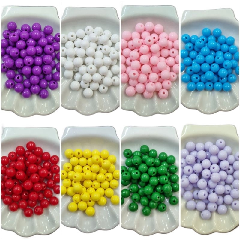 Bola leitosa 8mm 500 Unidades com Furo Passante em Oferta na Shopee
