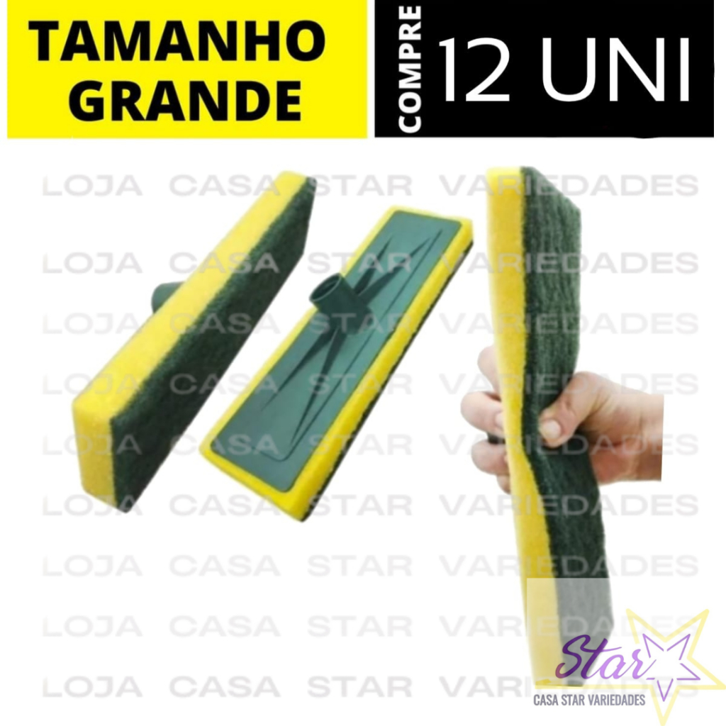 kit 12 Rodo abrasivo LIMPA PISO lava azulejo esponja piso esfregao  limpeza pesada rodo esfregões mop sem cabo PROMOÇÃO