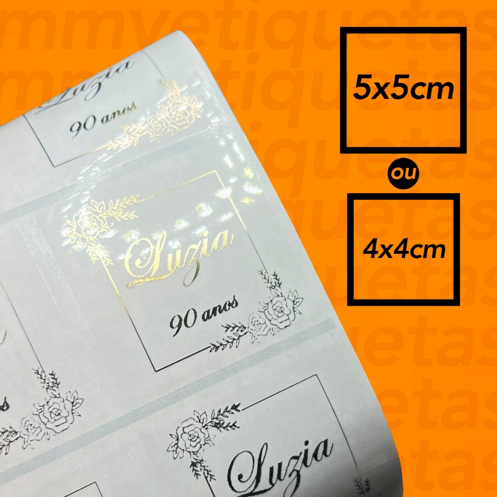 Etiqueta para Lembrancinha Quadrado 4x4cm ou 5x5cm Adesivo para Lembrancinha Quadrado Adesivo Resistente em Oferta na Shopee