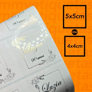 Etiqueta para Lembrancinha Quadrado 4x4cm ou 5x5cm Adesivo para Lembrancinha Quadrado Adesivo Resistente em Oferta na Shopee