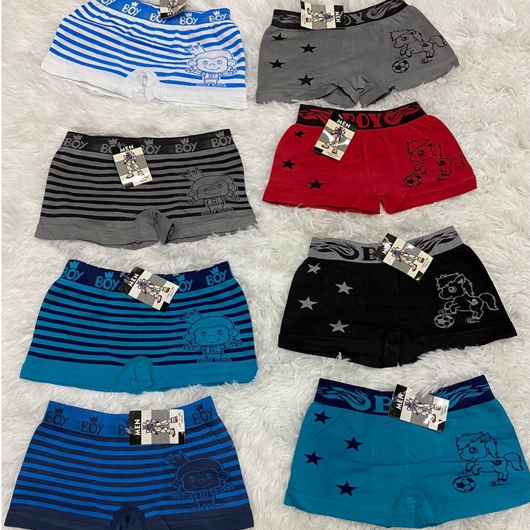 Cuecas Box Infantil Microfibra Cueca Boxer Com Estampada Para Crianças Enviar Cor Variados