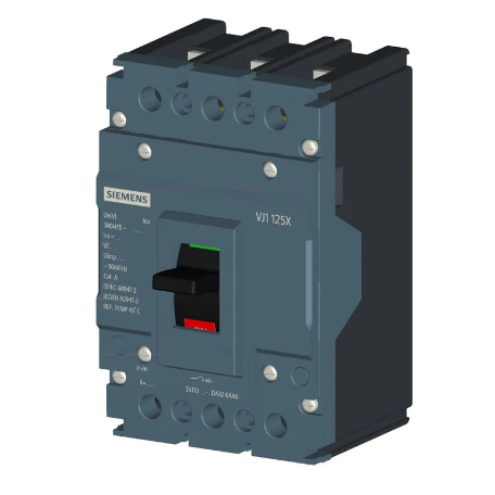 Disjuntor Caixa Moldada Tripolar 415V 100A 10Ka 3Vj10 3VJ10100DA320AA0 Siemens