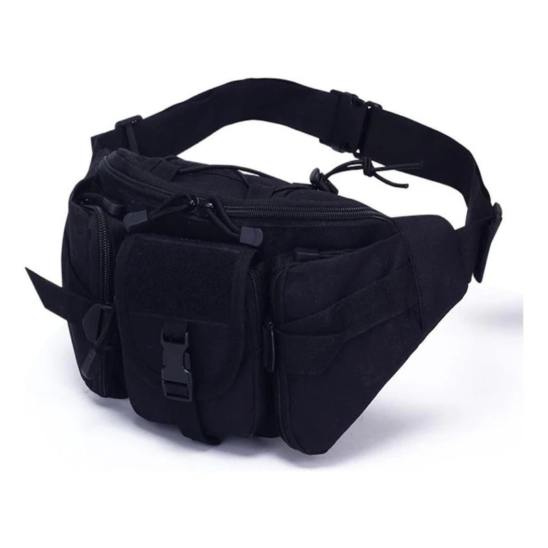 Bolsa pochete Transversal Cintura Masculina Preto Alca Ajustavel 1920