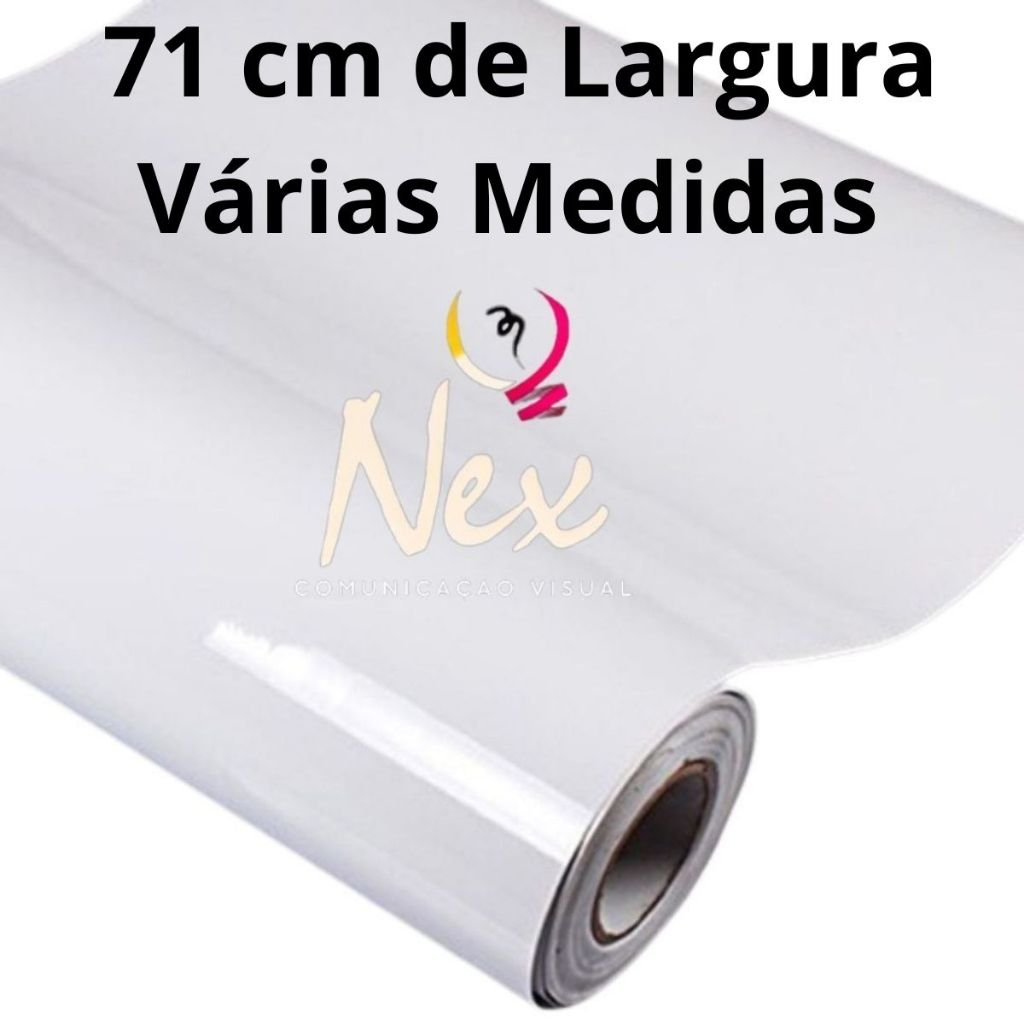 Adesivo Lavável Branco Brilho para Móveis Geladeira Fogão Porta Vidro Decoração Largura de 71cm em Oferta na Shopee