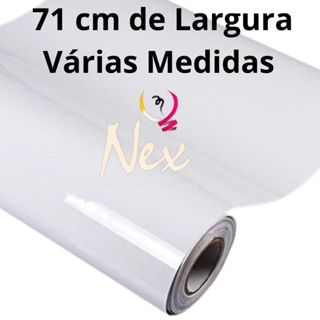 Adesivo Lavável Branco Brilho para Móveis Geladeira Fogão Porta Vidro Decoração Largura de 71cm em Oferta na Shopee