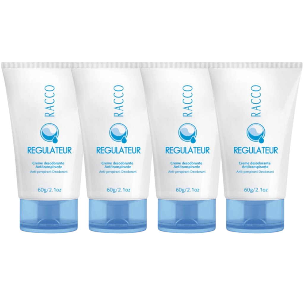 Kit 4 Creme Desodorante Antitranspirante Regulateur Clarea Racco 60g Original Unissex Hidratante em Oferta na Shopee