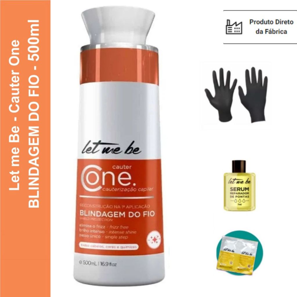 Let Me Be Cauter One 500ml Cabelos Blindados em Oferta na Shopee