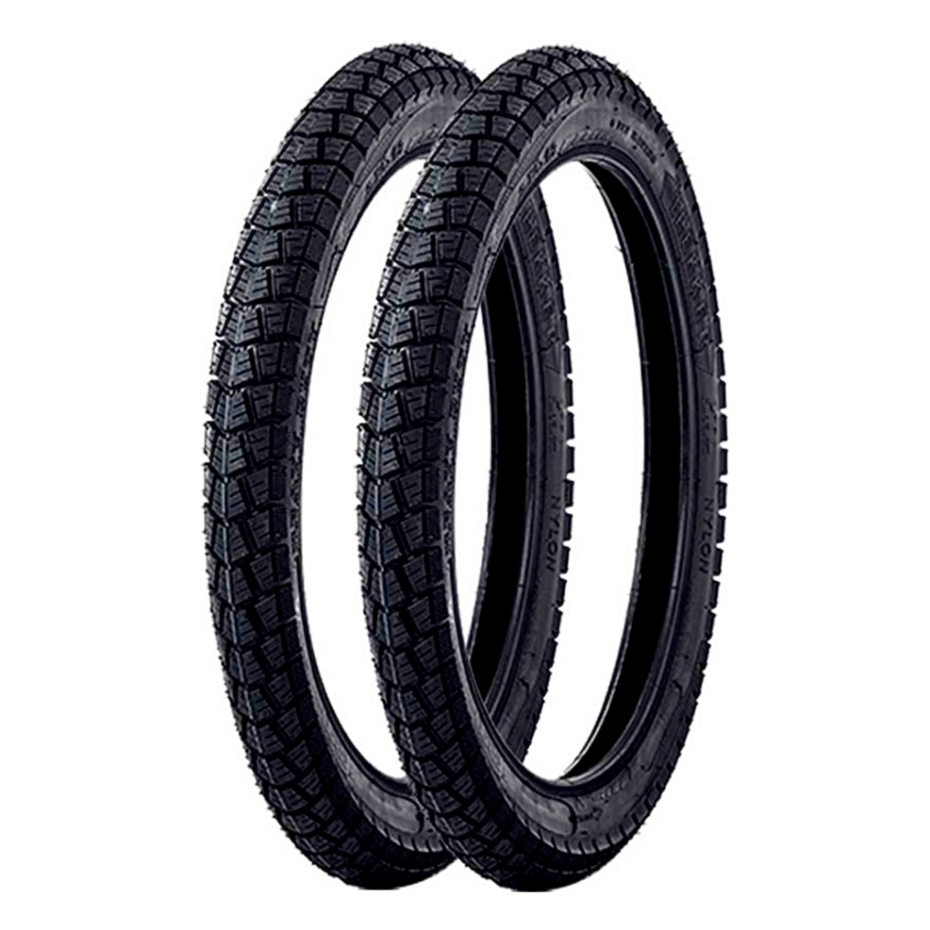 Par Pneu 90/90-18 + 80/100-18 Panther Trekker Para uso Com Câmara  Factor Yes Titan Fan 125 150 160