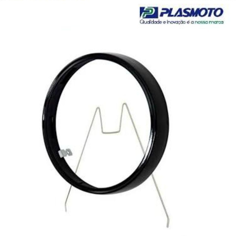 Aro Farol Cg Titan Fan Mix Flex 125 150 Redondo Preto