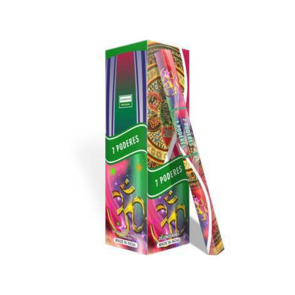 Incenso 7 Poderes com 8 Varetas 100% Natural - Magnetismo e Poder Pessoal